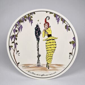 Villeroy Boch Design 1900 Salad Plate Art Nouveau Gerda Wegener Porcelain Vtg